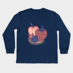 Red-ish fruits and Summer Kids Long Sleeve T-Shirt